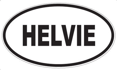 HELVIE - Oval Sticker