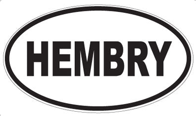 HEMBRY - Oval Sticker
