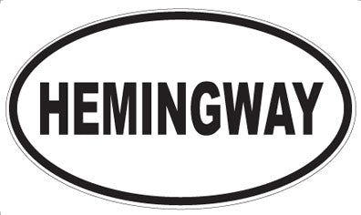 HEMINGWAY - Oval Magnet