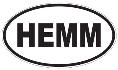 HEMM - Oval Sticker