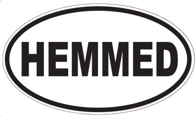HEMMED - Oval Sticker