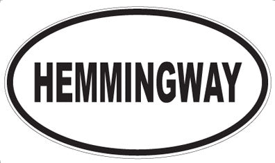 HEMMINGWAY - Oval Magnet