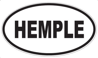 HEMPLE - Oval Sticker