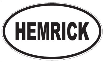 HEMRICK - Oval Sticker