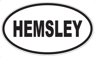HEMSLEY - Oval Sticker