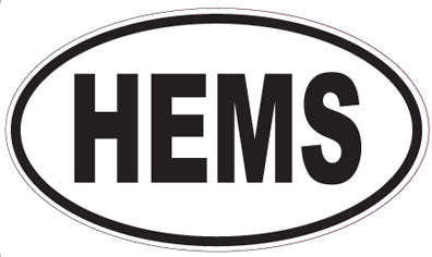 HEMS - Oval Sticker