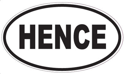 HENCE - Oval Sticker