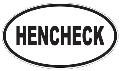 HENCHECK - Oval Magnet