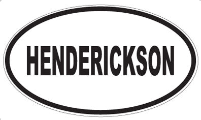 HENDERICKSON - Oval Magnet