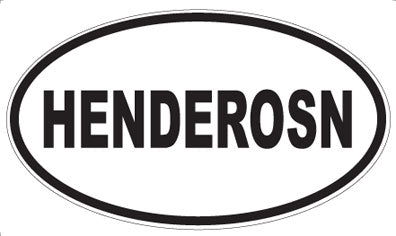 HENDEROSN - Oval Magnet