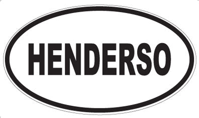 HENDERSO - Oval Magnet