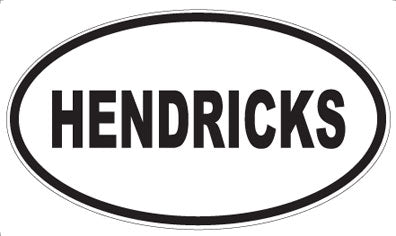 HENDRICKS - Oval Magnet