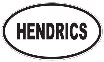 HENDRICS - Oval Sticker