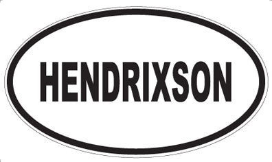 HENDRIXSON - Oval Magnet