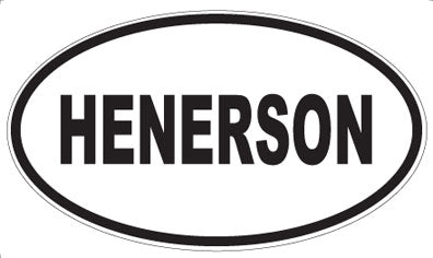 HENERSON - Oval Sticker