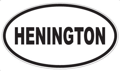HENINGTON - Oval Sticker