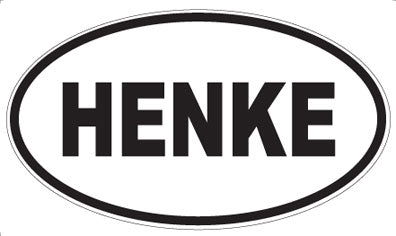 HENKE - Oval Sticker