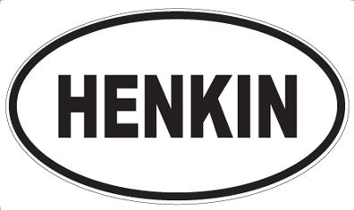 HENKIN - Oval Sticker