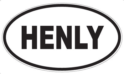 HENLY - Oval Sticker
