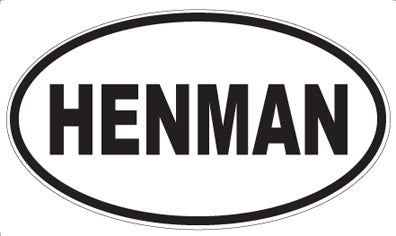 HENMAN - Oval Sticker