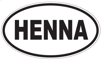HENNA - Oval Sticker