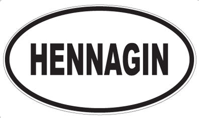HENNAGIN - Oval Sticker