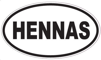 HENNAS - Oval Sticker