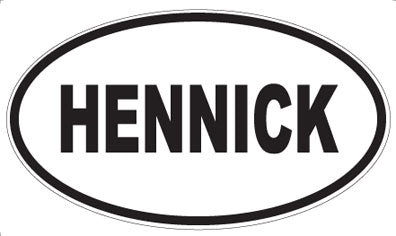 HENNICK - Oval Sticker