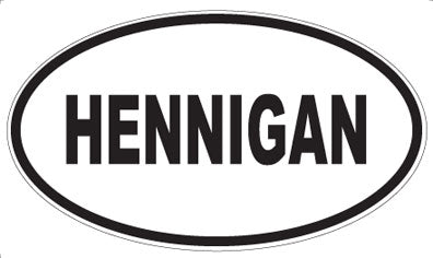 HENNIGAN - Oval Magnet