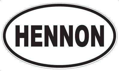 HENNON - Oval Sticker