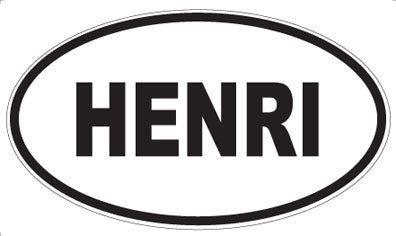 HENRI - Oval Sticker