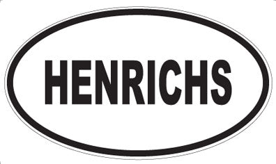HENRICHS - Oval Sticker