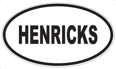 HENRICKS - Oval Magnet