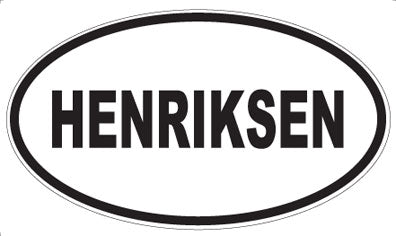 HENRIKSEN - Oval Sticker