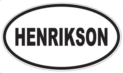 HENRIKSON - Oval Sticker