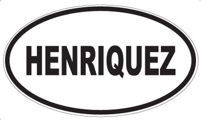HENRIQUEZ - Oval Sticker