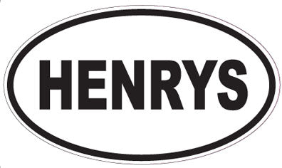 HENRYS - Oval Sticker