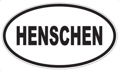 HENSCHEN - Oval Sticker