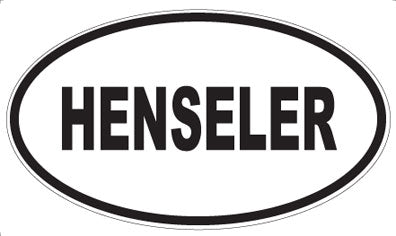 HENSELER - Oval Sticker