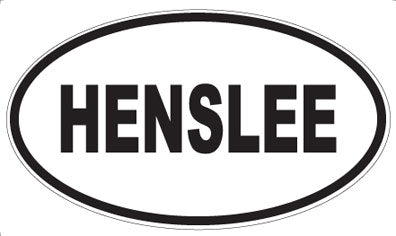 HENSLEE - Oval Sticker