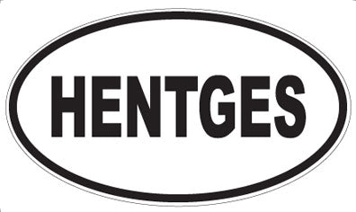 HENTGES - Oval Sticker
