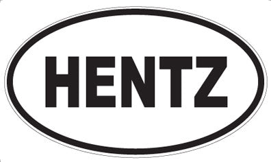 HENTZ - Oval Sticker