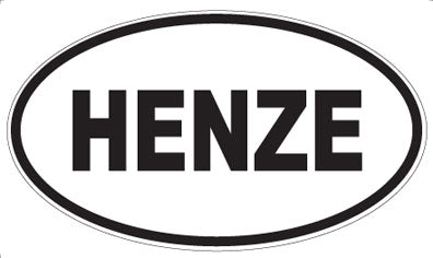 HENZE - Oval Sticker