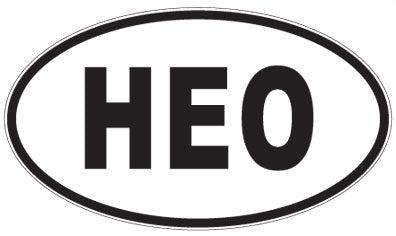 HEO - 3 Letter Initials Oval Magnet