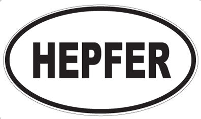 HEPFER - Oval Sticker