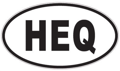 HEQ - 3 Letter Initials Oval Magnet