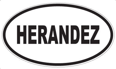 HERANDEZ - Oval Magnet