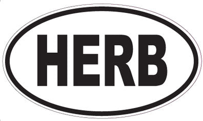 HERB - Oval Sticker