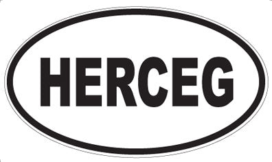 HERCEG - Oval Sticker