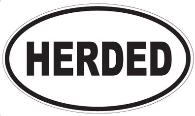 HERDED - Oval Sticker